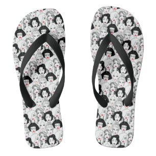 Vrouwen met lippenstift teenslippers