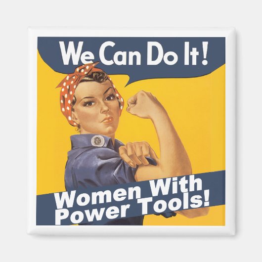Vrouwen met Power Tools Magnet Magneet (Voorkant)