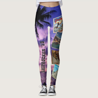 vrouwen met schaamte - Briefkaarten Leggings