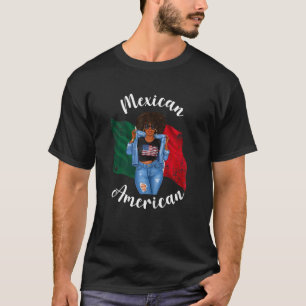 Vrouwen Mexicaanse Afro Woman Queen Diva Mam T-shirt