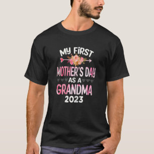 Vrouwen Mijn eerste Moederdag als Oma Moeders T-shirt