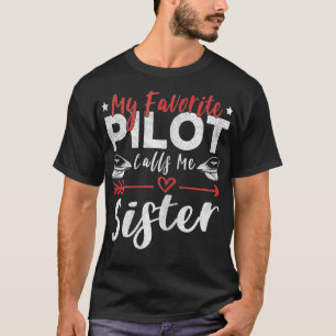 Vrouwen Mijn favoriete piloot noemt me zuster pilo T-shirt