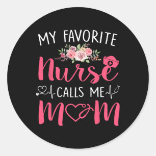 Vrouwen Mijn favoriete RN Verpleegster Noemt Mij M Ronde Sticker