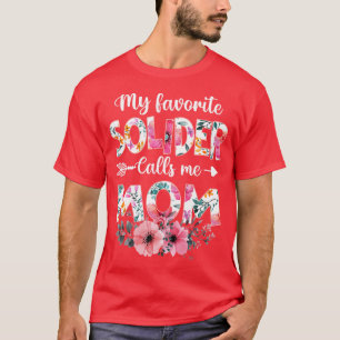 Vrouwen Mijn favoriete soldaat noemt mij mam Armi  T-shirt