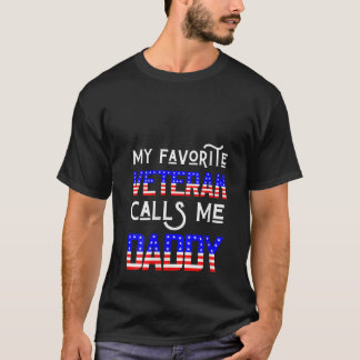 Vrouwen Mijn favoriete veteraan noemt me papa vete T-shirt