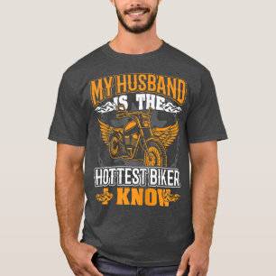 Vrouwen Mijn man is de snelste motorrijder die ik  T-shirt