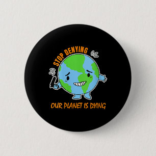 vrouwen milieubescherming klimaatverandering ronde button 5,7 cm