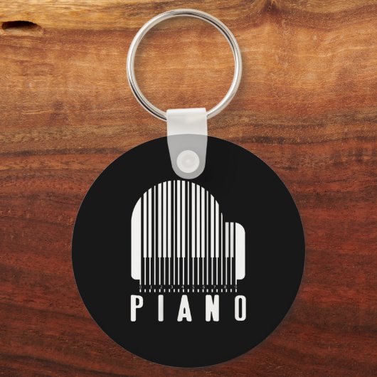 Vrouwen Minimalistische Ano Barcode Stijl Muziek L Sleutelhanger (Voorkant)