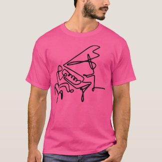 Vrouwen Minimalistische Piano T-shirt