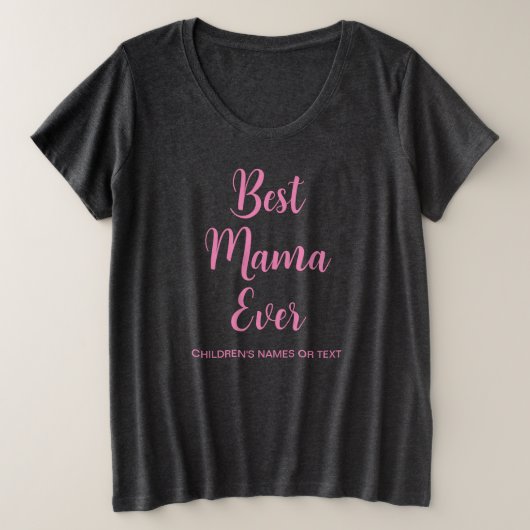 Vrouwen Modern Elegant Script Trendy Beste Mama Oo Grote Maat T-shirt (Design voorkant)