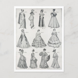 vrouwen Modes van de jaren 1800 Briefkaart
