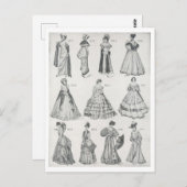  vrouwen Modes van de jaren 1800 Briefkaart (Voorkant / Achterkant)