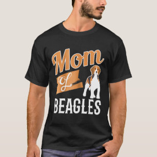 Vrouwen Moeder van Beagles Trots Huisdier Ouder Di T-shirt