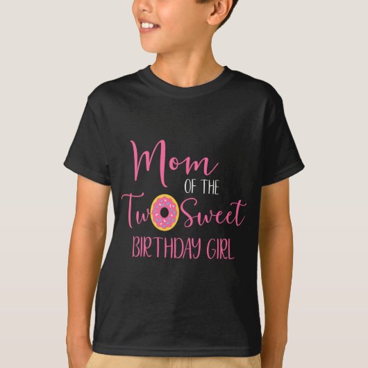 Vrouwen moeder van de twee lieve verjaardag meisje t-shirt (Voorkant)