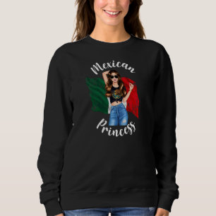 Vrouwen Mooi Mexicaans Prinses Mexico Vlag Patriot Trui