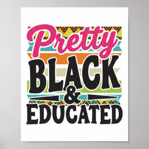 Vrouwen mooi zwart en opgeleid zwart Afro-Amerikaa Poster