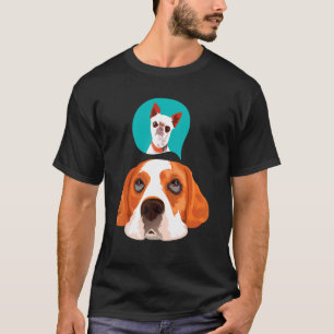 Vrouwen Mooie Hond Houder Hond Gezichten T-shirt
