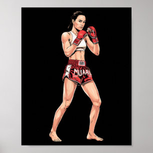 Vrouwen Muay Thai Training Poster