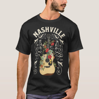 Vrouwen  Nashville City akoestische gitaar en T-shirt