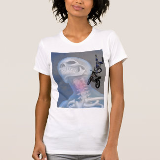 Vrouwen nek motorfiets shirt