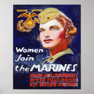Vrouwen nemen deel aan de MARINES Poster