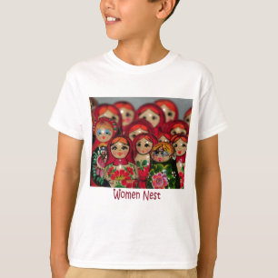 Vrouwen nesten, Russische nestpoppen T-shirt