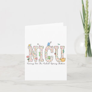 Vrouwen NICU Nurse Spring zorgen voor de Schattige Kaart