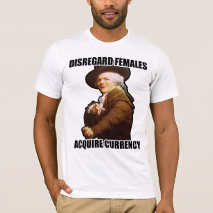 Vrouwen niet ontvangen valuta t-shirt
