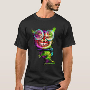 Vrouwen Nieuwe Mensen Meowy Kat Kleurrijk T-shirt