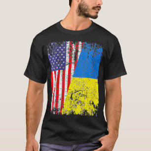Vrouwen Oekraïne Oekraïnse Amerikaanse vlag Sup T-shirt