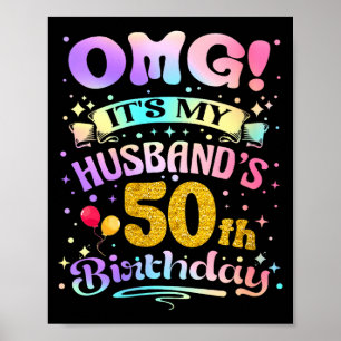 Vrouwen oh mijn man is 50 jaar geworden gelukkig 5 poster