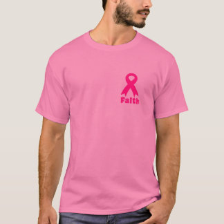 Vrouwen oktober Draag roze lintje met een Faith Br T-shirt
