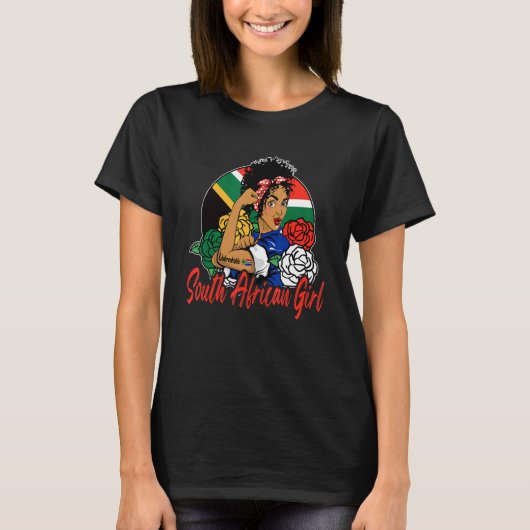 Vrouwen onbreekbaar Zuid-Afrikaans meisje Zuid-Afr T-shirt (Voorkant)