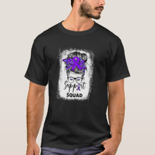 Vrouwen ondersteunen Squad Messy Bun Paarse Warrio T-shirt