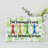 Vrouwen ondersteunen vrouwen kaart (Staand voorkant)