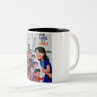 Vrouwen Onze klas is een familie Tweekleurige Koffiemok