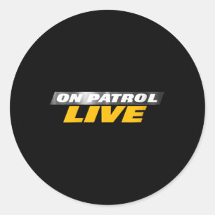 Vrouwen op patrouille Live Logo V-hals Ronde Sticker