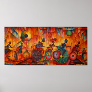 Vrouwen op wielen - Canvas print