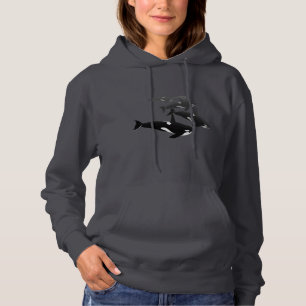 Vrouwen Orca Hoodie Killer Whale Lady's Sweatshirt