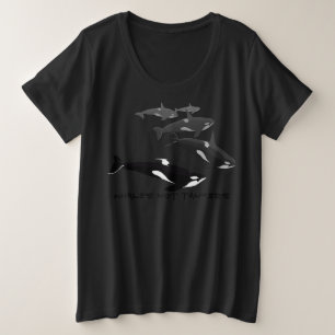 Vrouwen Orka Whale T-shirt Plus Size Orca Shirt