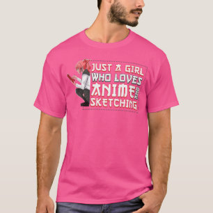 Vrouwen Otaku Web gewoon een meisje dat houdt van T-shirt