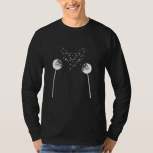 Vrouwen paardenbloem met zaden Hij Liefde Spurs Zo T-shirt