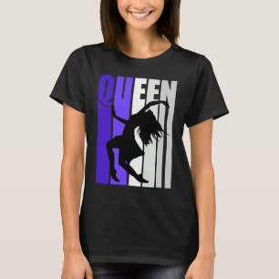 Vrouwen Paarse Dance Queen Verjaardag Kleurrijke G T-shirt