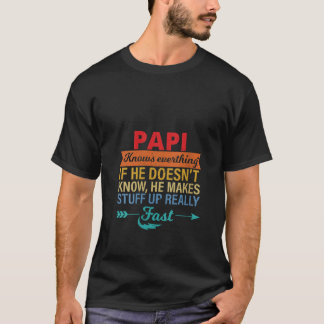 Vrouwen Papi weet alles van opa's dag T-shirt