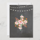 Vrouwen Pensioen Diner Party Floral Pink Invite Kaart (Achterkant)