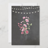 Vrouwen Pensioen Diner Party Roze Bloemen Kaart (Achterkant)