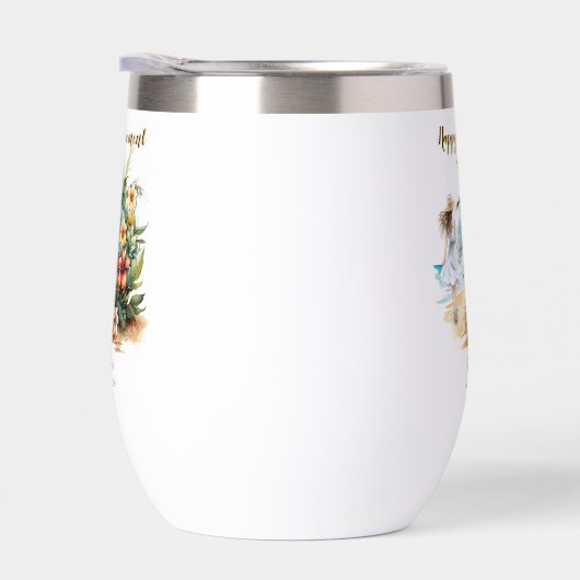 Vrouwen Pensioen Strand Aloha Bloemen Party (Rechts)