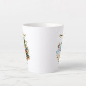 Vrouwen Pensioen Strand Aloha Bloemen Party Latte Mok (Voorkant)