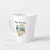 Vrouwen Pensioen Strand Thema Elegante Vrouw Latte Mok (Linkerhoek)