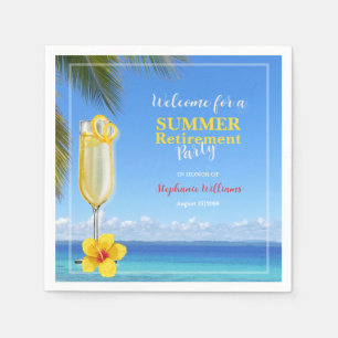 Vrouwen Pensioen Zomer Ocean Cocktail Party Servet